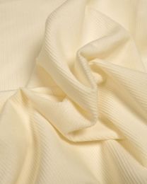 Pure Cotton Needlecord Fabric - Cream
