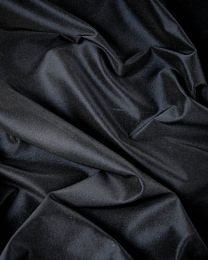 Stretch Silk Blend Taffeta Fabric - Darkest Navy