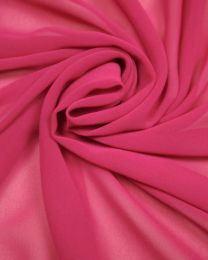 Luxury Polyester Georgette Fabric - Cerise