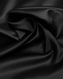 Polyester Duchesse Satin Fabric - Black