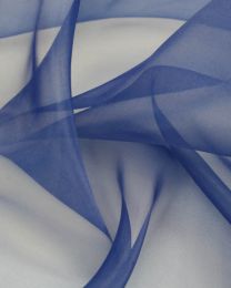 Polyester Organza Fabric - Mid Blue