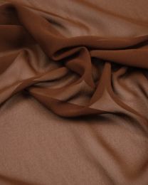 Polyester Chiffon Fabric - Chocolate