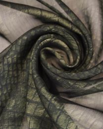 Polyester Chiffon Fabric - Crocodile Print