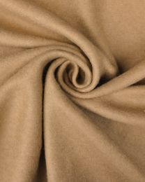 Brushed Wool Jersey Fabric - Camel