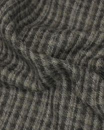Wool Check Fabric - Slate Grey & Brown