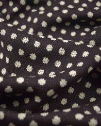 Polka Dot Knit Fabric - Brown