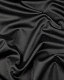 Brushed Wool Blend Jersey Fabric - Black