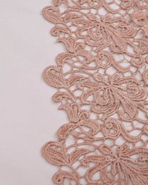 Polyester Guipure Lace Fabric - Tea Rose Floral