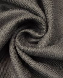 Virgin Wool Twill Fabric - Grey