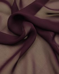 Polyester Georgette Fabric - Plum Purple