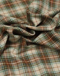 Brushed Cotton Flannel Fabric - Glenbarroch Tartan