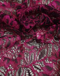 Corded Lace Fabric - Fuchsia