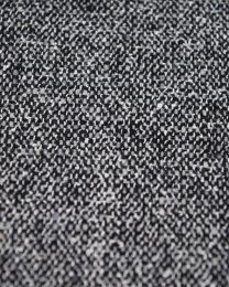 Wool Blend Suiting Fabric - Black & White Weave