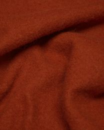Boiled Pure Wool Jersey Fabric - Burnt Orange