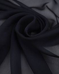 Polyester Chiffon Fabric - Navy Blue
