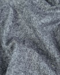 Wool & Silk Blend Suiting Fabric - Salt & Pepper