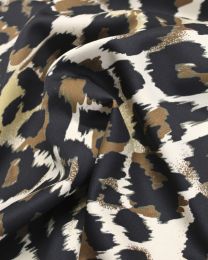 Scuba Jersey Fabric - Leopard Print
