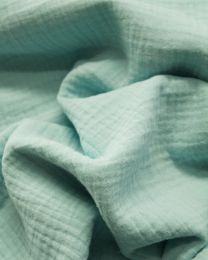 Cotton Double Gauze Fabric - Pale Turquoise