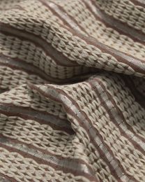 Bamboo Blend Fabric - Couch Stripe Coffee