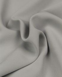 Satin Backed Crepe Fabric - Silver
