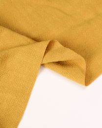 Stonewashed Linen & Viscose Fabric - Mustard