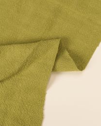 Stonewashed Linen & Viscose Fabric - Pesto