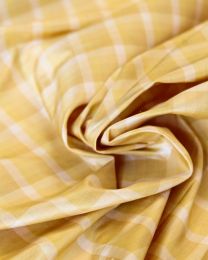 Check Silk Taffeta Fabric - Sahara