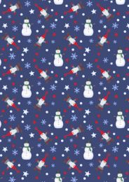 Christmas Patchwork Fabric - Keep Believing - Tomte & Snowman