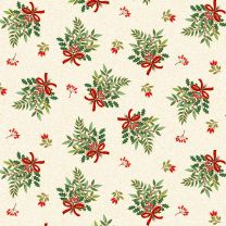 Christmas Patchwork Fabric - Classic Foliage - Christmas Bouquet