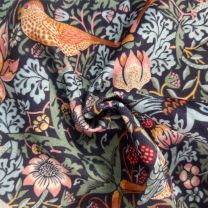 Velvet Fabric - William Morris - Strawberry Thief