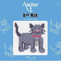 Anchor 1st Cross Stitch Kit - Poppy Cat