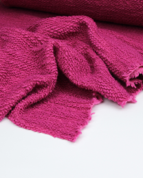 Boucle Knit Coating Fabric - Fuschia