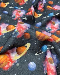 Brushed Cotton Flannelette Fabric - Space Age