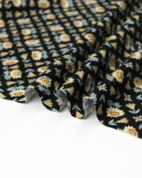 Brushed Cotton Twill Fabric - Agnes Black