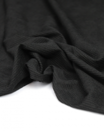 Brushed Rib Jersey Fabric - Black