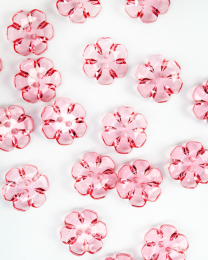 Button - Crystal Daisy Pink - 24mm