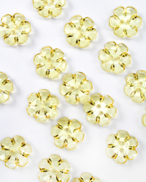 Button - Crystal Daisy Yellow - 24mm