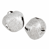 Jingle Bells - 30mm - Frosted Silver