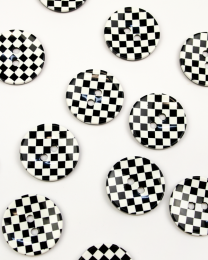 Button - Checkerboard - 38mm