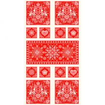Christmas Patchwork Cotton Fabric - Scandi Christmas - Table Top Panel