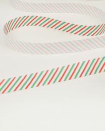 Christmas Ribbon - Candy Cane Stripe - 15mm