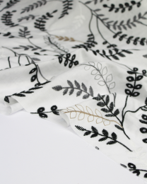 Cotton Broderie Anglaise Fabric - Falling Fern