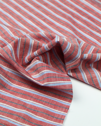 Cotton Chambray Stripe Fabric - Marlow