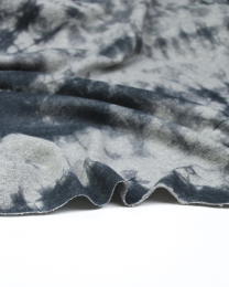 Cotton French Terry Fabric - Pewter Tie Dye