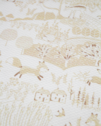 Baby Boom Cotton Pique Fabric - Countryside in Oatmeal