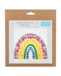 Cross Stitch Kit - Floral Rainbow
