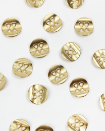 Button - Curve Coin Gold - 23mm