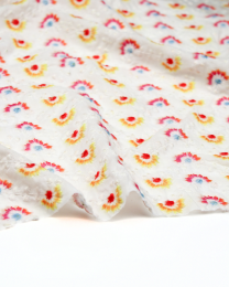 Embroidered Cotton Fabric - Sunbeams