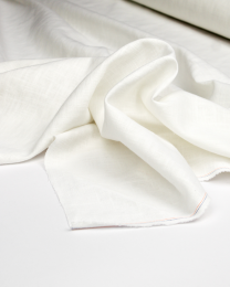 Enzyme Washed Linen Fabric - Ivory
