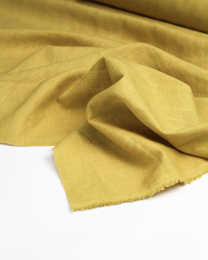 Enzyme Washed Linen Fabric - Ochre